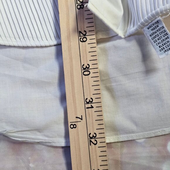 Yves Saint Laurent Mens White Pleated Dress Shirt Size Small - Picture 6 of 7